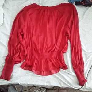 Red H&M Long Sleeve Shirt Size 10